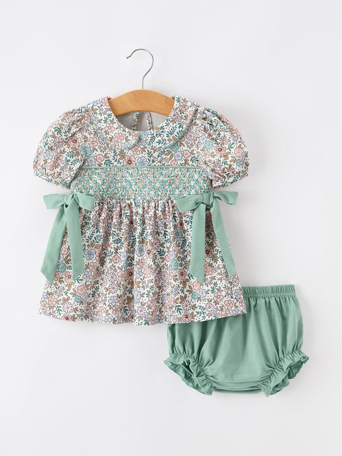 sage-green-floral-smocked-girl-bloomer-set-sophias-styleRomper-1