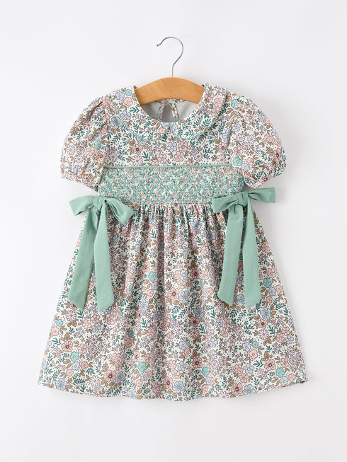 sage-green-bow-floral-smocked-girl-dress-sophias-styleDress-1