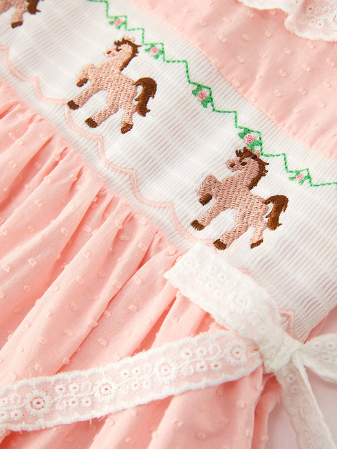 western-horse-embroidery-girls-dress-lace-petals-collar-puff-sleeve-sophias-style-4