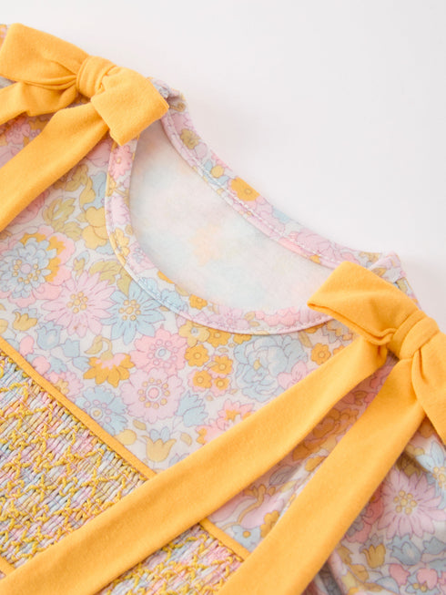 yellow-bow-smocked-floral-baby-bubble-sophias-style-3