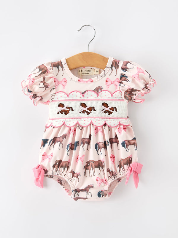 western-horse-smocked-girls-romper-bow-ruffle-short-sleeve-sophias-styleRomper-1