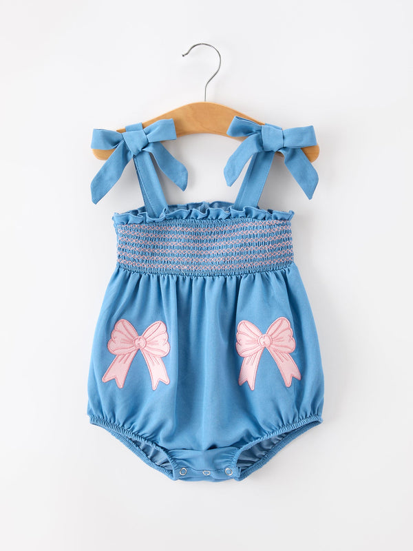 summer-bow-baby-romper-smocked-strap-bubble-bow-applique-sophias-styleRomper-1