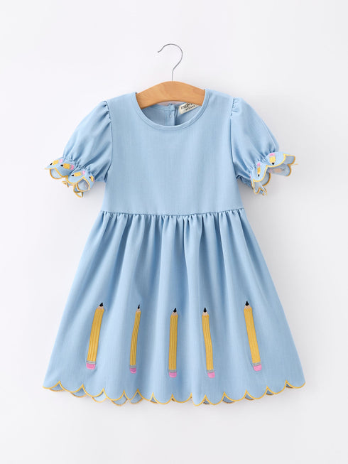 back-to-school-pencil-applique-girl-dress-scallop-hem-sophias-styleDress-1