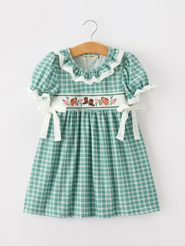 western-plaid-horse-embroidered-girl-dress-sophias-styleDress-1