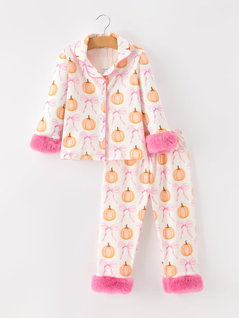 halloween-thanksgiving-pumpkin-bow-fur-pajama-set-sophias-style-6