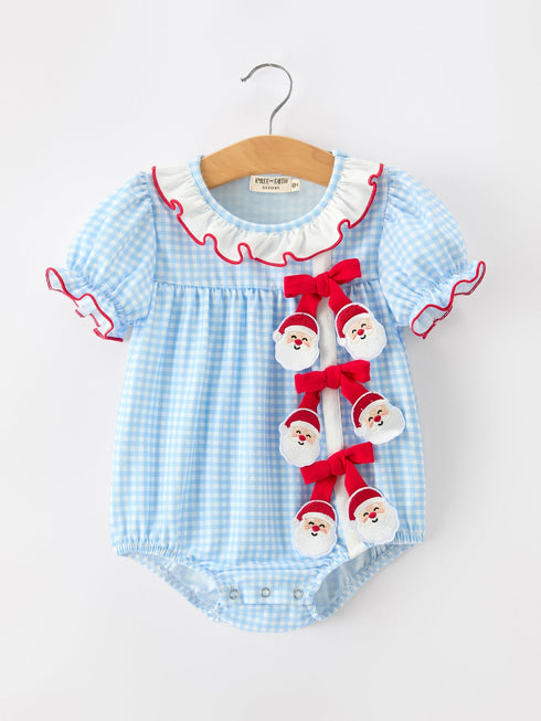 christmas-santa-bow-plaid-girls-bubble-romper-sophias-styleRomper-1