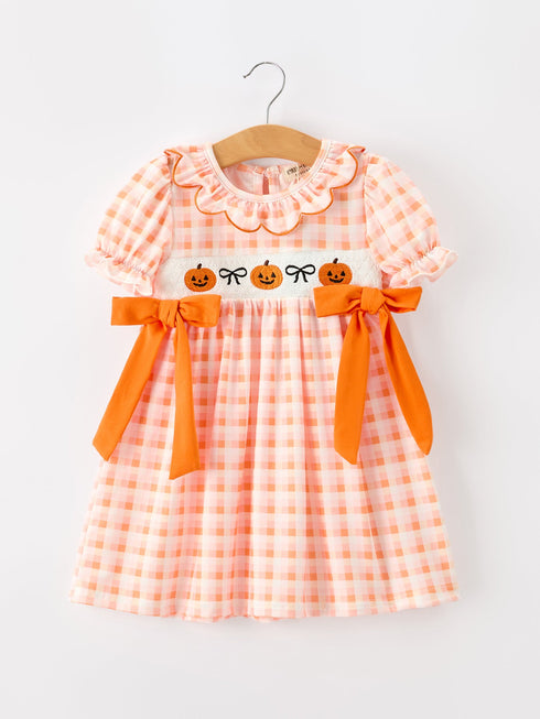 halloween-pumpkin-plaid-bow-girls-dress-sophias-styleDress-1
