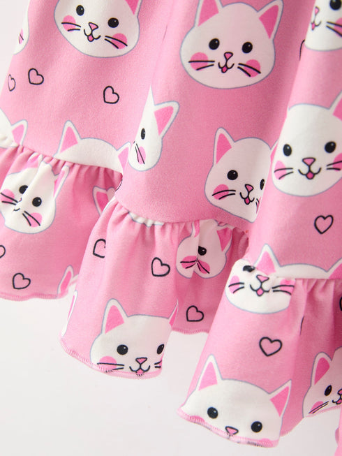 fall-cat-print-girls-ruffle-hem-twirl-dress-sophias-style-3
