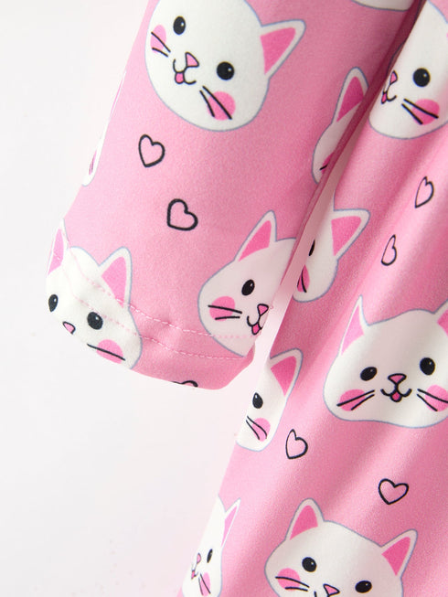 fall-cat-print-girls-ruffle-hem-twirl-dress-sophias-style-4