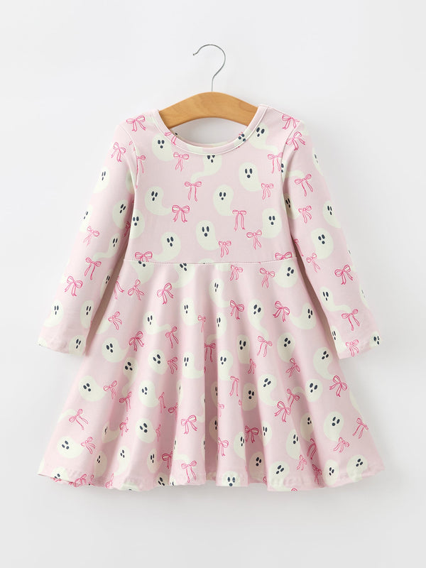 halloween-ghost-bow-print-girls-long-sleeve-twirl-dress-sophias-styleDress-1