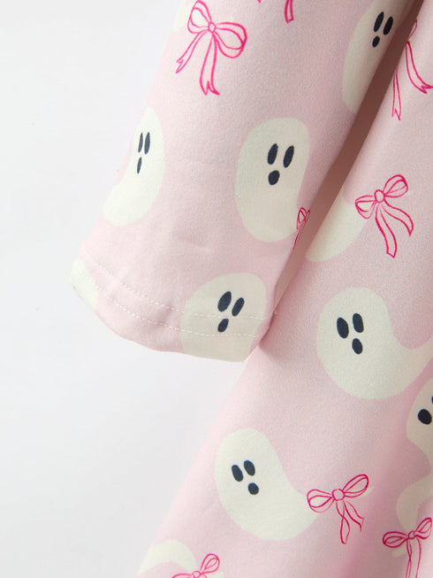 halloween-ghost-bow-print-girls-long-sleeve-twirl-dress-sophias-style-4