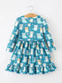 fall-cat-print-girls-long-sleeve-ruffle-hem-dress-sophias-style-2