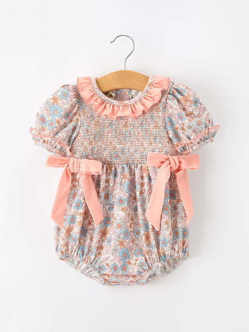 fall-floral-baby-romper-smocked-ruffle-neck-bow-sophias-styleRomper-1