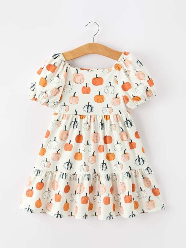 fall-pumpkin-puff-sleeve-girls-dress-sophias-styleDress-1