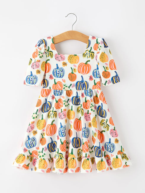 halloween-pumpkin-print-girls-ruffle-hem-dress-sophias-style-6