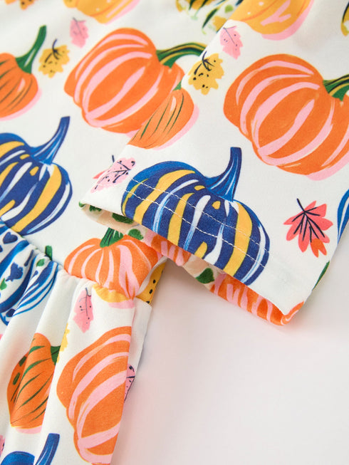 halloween-pumpkin-print-girls-ruffle-hem-dress-sophias-style-9