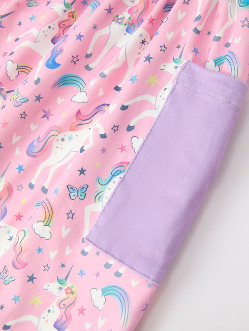 pink-unicorn-girls-pocket-dress-rainbow-star-print-sophias-style-4