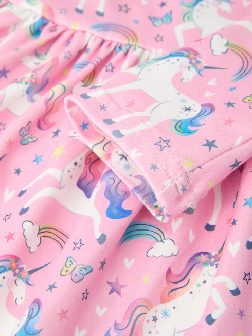 pink-unicorn-girls-pocket-dress-rainbow-star-print-sophias-style-5