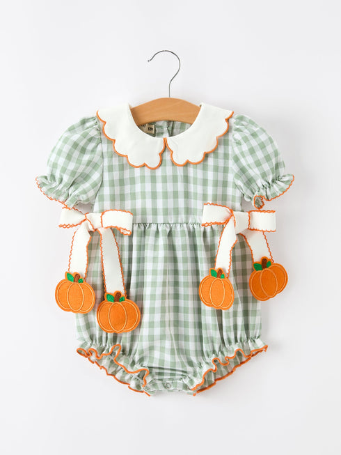 fall-plaid-baby-girl-romper-pumpkin-bow-peter-pan-collar-sophias-styleRomper-1