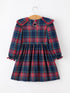 fall-plaid-girl-dress-petal-collar-puff-sleeve-long-sleeve-sophias-style-2