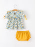 floral-girls-outfit-set-yellow-puff-sleeve-top-bloomers-set-sophias-style-2