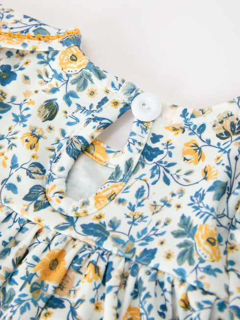 floral-girls-outfit-set-yellow-puff-sleeve-top-bloomers-set-sophias-style-4