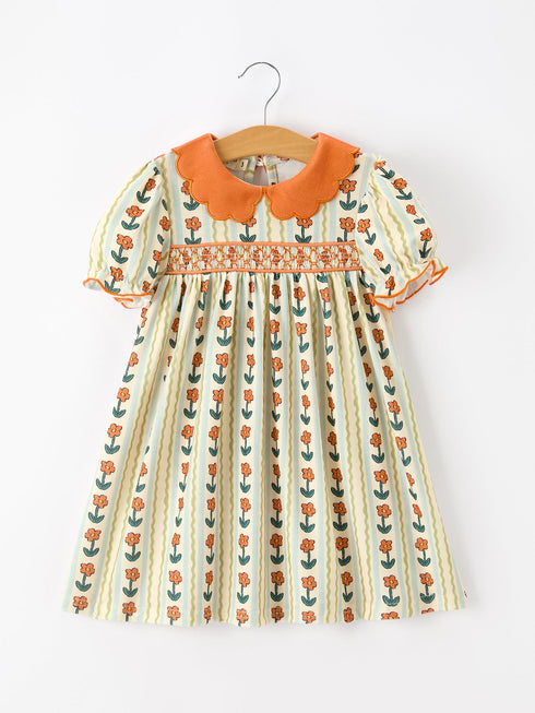 fall-floral-stripe-girls-dress-petals-collar-smocked-puff-sleeve-sophias-styleDress-1
