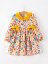 floral-girls-dress-yellow-velvet-collar-bow-puff-sleeve-dress-sophias-styleDress-1