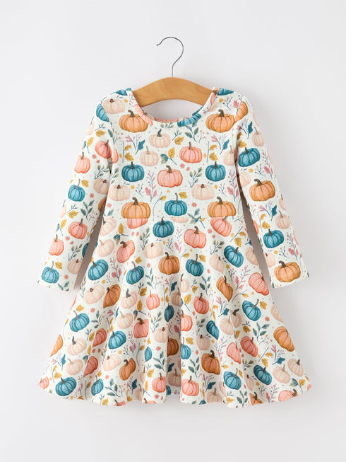 fall-colorful-pumpkin-girls-long-sleeved-dress-sophias-styleDress-1