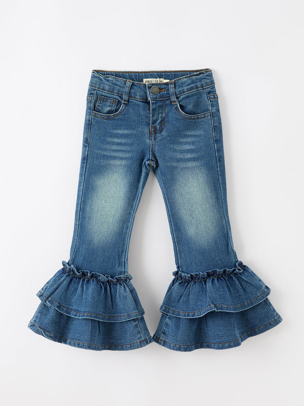 girls-denim-leggings-ruffle-bell-bottom-pants-sophias-styleJeans-1