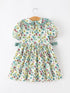 green-floral-girls-dress-petal-collar-bow-waist-puff-sleeve-dress-sophias-style-2