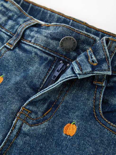 girls-pumpkin-embroidered-flare-jeans-fall-denim-pants-with-fringe-hem-sophias-style-3
