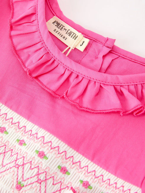 fall-girl-hot-pink-ruffle-smocked-embroidery-dress-sophias-style-3