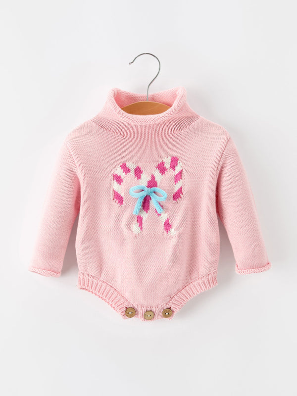 christmas-candy-cane-bow-knit-baby-girls-romper-sophias-styleRomper-1