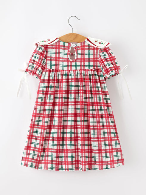 red-christmas-plaid-wreath-embroidered-girl-dress-sophias-style-2