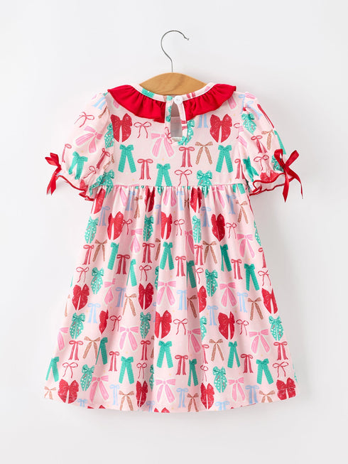 girl-christmas-smocked-dress-red-green-bow-holiday-party-dress-sophias-style-2