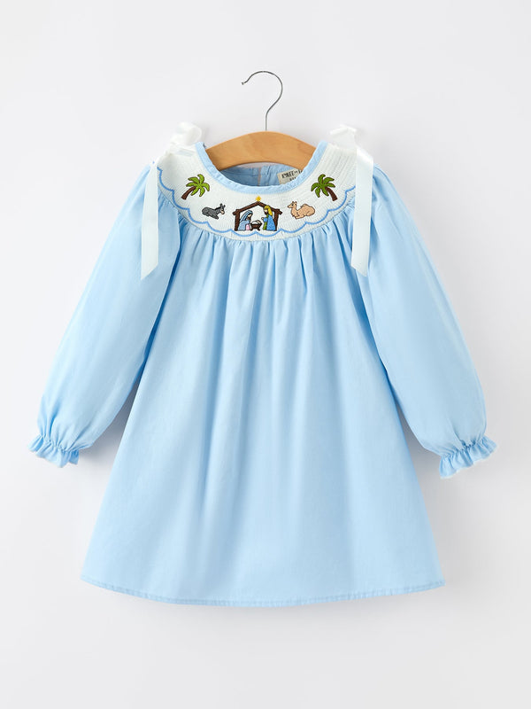 christmas-nativity-smocked-long-sleeve-girls-dress-sophias-styleDress-1