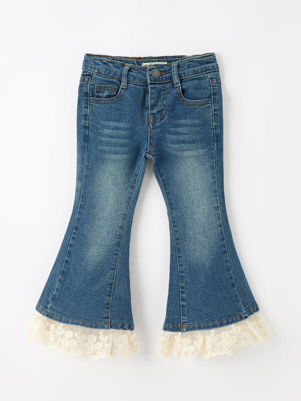 girls-denim-lace-trim-bell-bottom-jeans-sophias-styleJeans-1