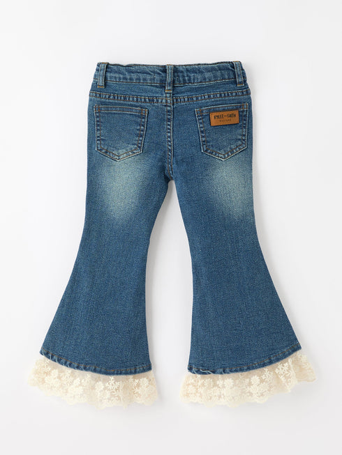 girls-denim-lace-trim-bell-bottom-jeans-sophias-style-2