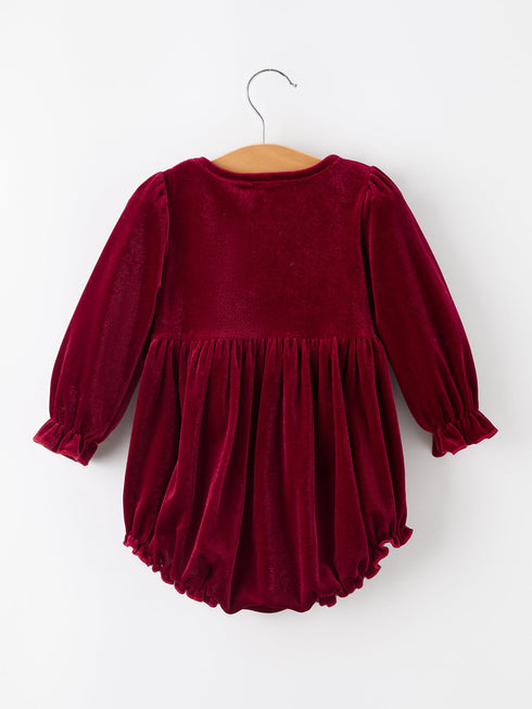 baby-girls-christmas-burgundy-velvet-plaid-bow-romper-sophias-style-2