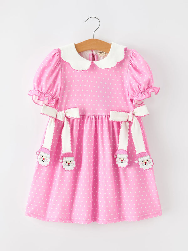 christmas-girls-santa-bow-peter-pan-collar-dress-sophias-styleDress-1
