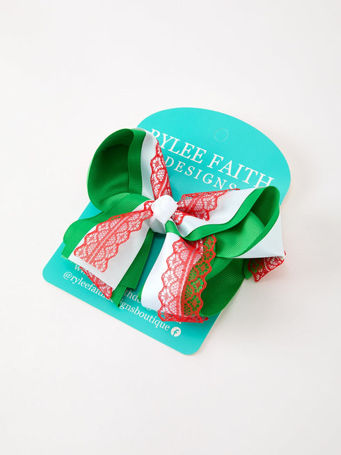 christmas-red-lace-green-layered-bow-hair-clip-6-3-inches-sophias-styleBows-1