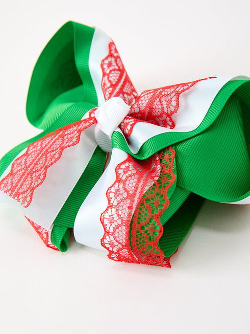 christmas-red-lace-green-layered-bow-hair-clip-6-3-inches-sophias-style-6