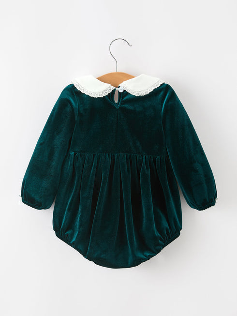 baby-girls-emerald-green-velvet-peter-pan-collar-christmas-romper-rylee-faith-sophias-style-2