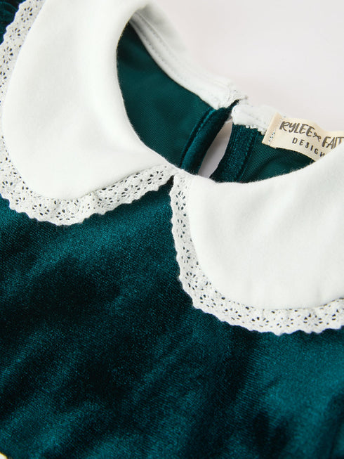 girls-emerald-green-velvet-lace-collar-christmas-dress-rylee-faith-sophias-style-3