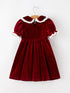 christmas-burgundy-velvet-girls-smocked-pearl-lace-collar-dress-sophias-style-2