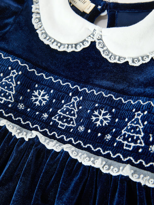 christmas-tree-girls-navy-velvet-smocked-lace-dress-rylee-faith-sophias-style-3