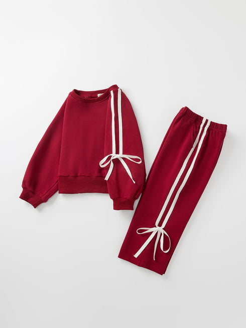 girls-pink-bow-trim-sweatshirt-and-pants-set-sophias-style-15