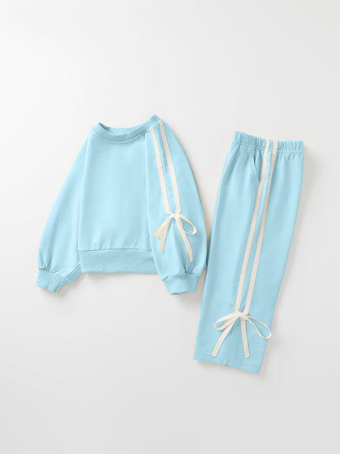 girls-pink-bow-trim-sweatshirt-and-pants-set-sophias-style-13
