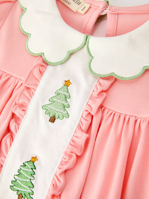 christmas-girls-pink-christmas-tree-embroidered-ruffle-dress-sophias-style-3